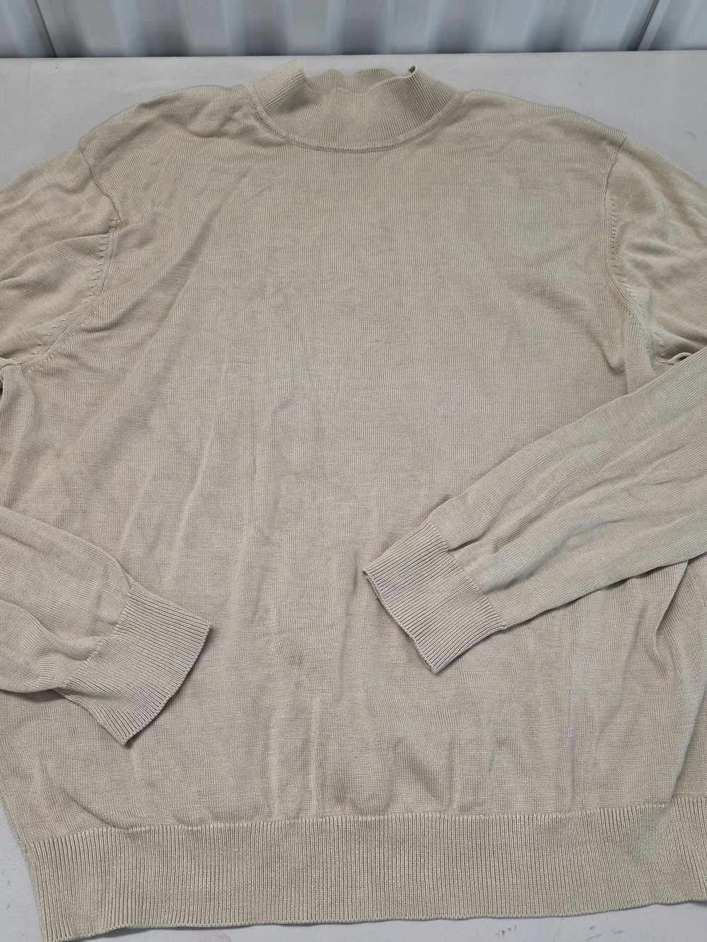 Brooks Brothers Silk Cotton Blend Mock Neck Sweater Men's Size Large